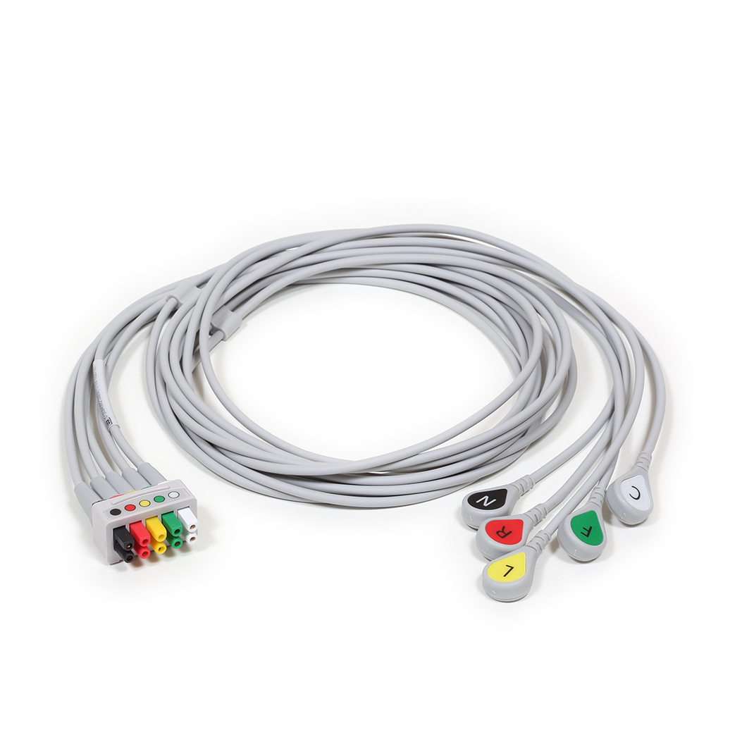 ECGリードワイヤーセット 5リード スナップ 130cm ECGリードワイヤーセット 5リード スナップ 130cm