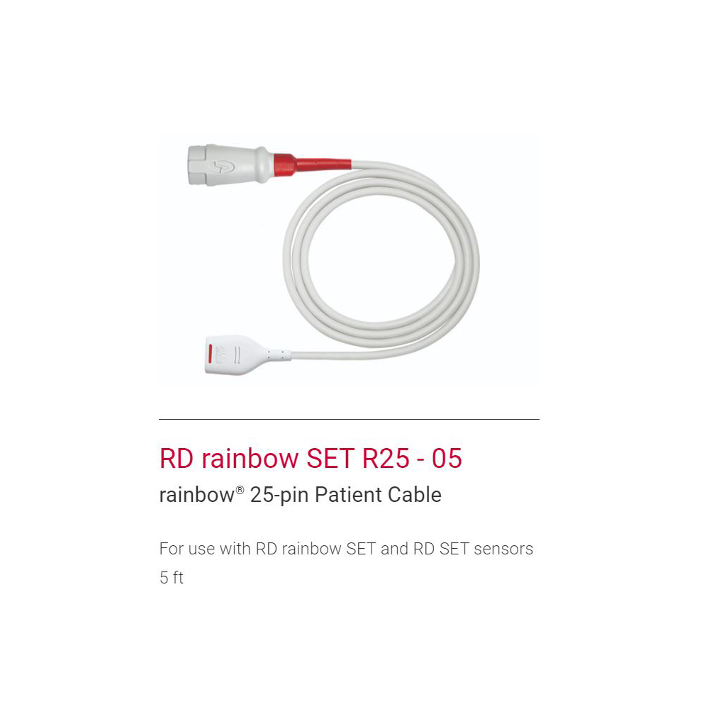 マシモSpO2患者ケーブル 1.5m RD rainbow SET 25R-05 マシモSpO2患者ケーブル 1.5m RD rainbow SET 25R-05